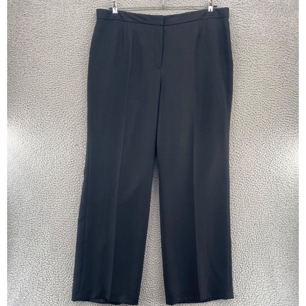 Le Suit Pants Womens 18 Plus Black Straight Everyday Office Career Work Casual